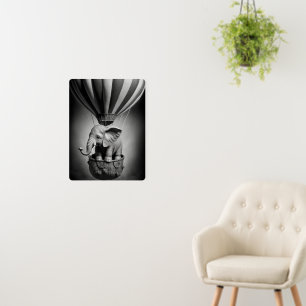 Baby Elephant in a Hot Air Balloon Foam Board
