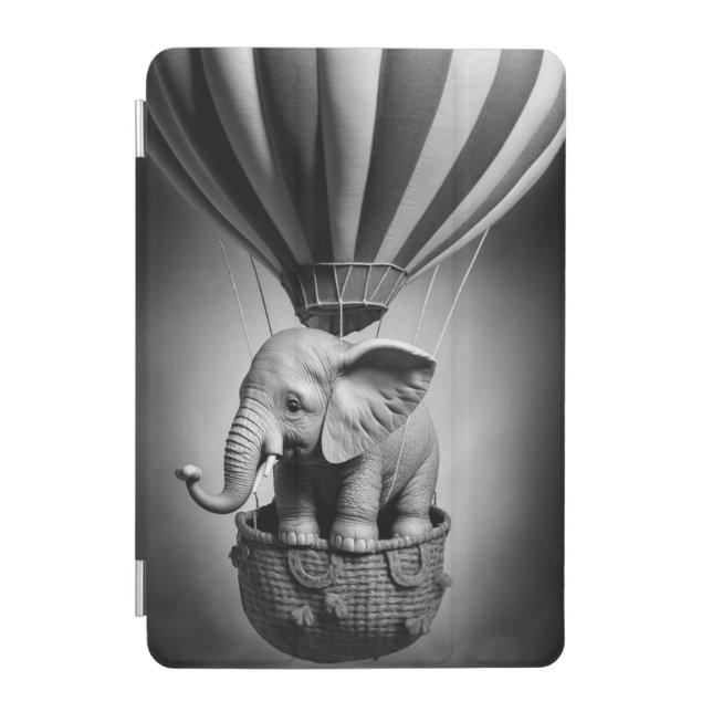 Baby Elephant in a Hot Air Balloon iPad Mini Cover (Front)