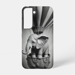 Baby Elephant in a Hot Air Balloon Samsung Galaxy S22 Case