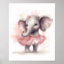 Baby Elephant in her pink dancing tutu