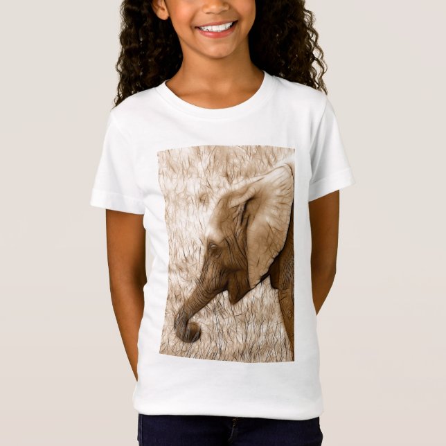 Baby Elephant Kids T-Shirt (Front)