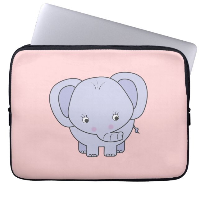 Baby Elephant  Laptop Sleeve (Front)