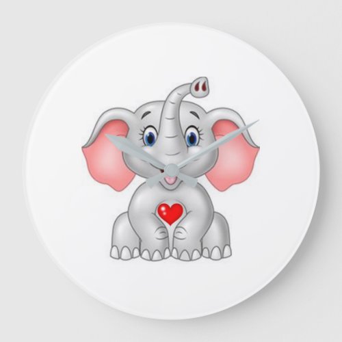 BABY ELEPHANT LARGE CLOCK