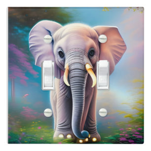Baby Elephant Light Switch Cover