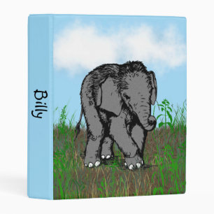 Baby Elephant Mini Binder
