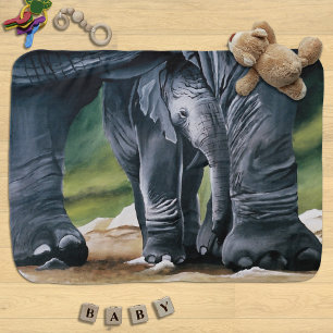 Baby Elephant Mother Protection Love Blanket
