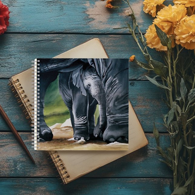 Baby Elephant Mother Protection Love Notebook (Creator Uploaded)
