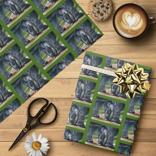 Baby Elephant Mother Protection Love Wrapping Paper