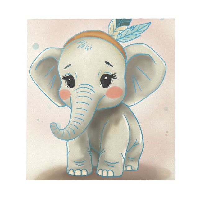 Baby Elephant Notepad (Front)