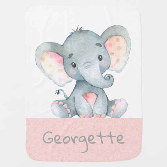 baby elephant nursery blanket