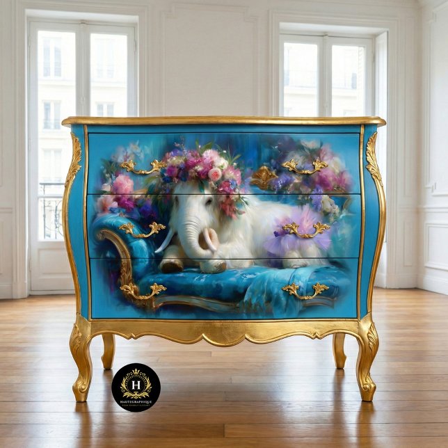 Baby Elephant Nursery Furniture Decoupage Tissue Paper (Creator Uploaded)