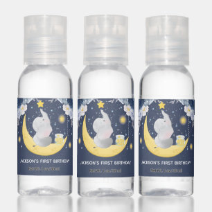 Baby Elephant on Moon Personalized Hand Sanitizer