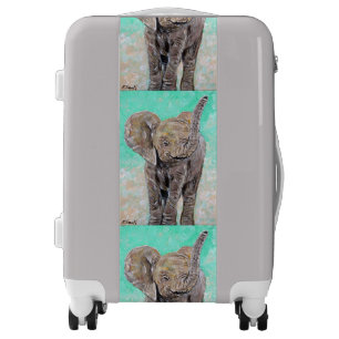 Baby Elephant Painting Luggage