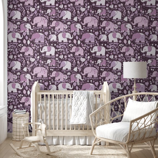 Baby elephant pattern 4 wallpaper  (Kids)