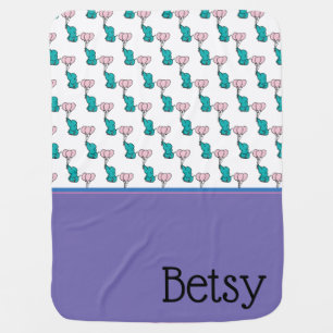 Baby Elephant Personalized Baby Blanket