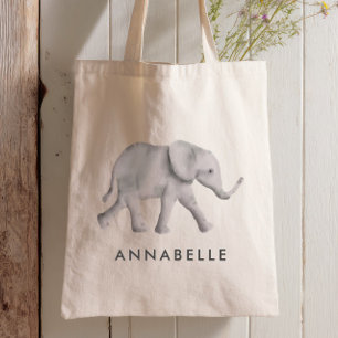 Baby Elephant Personalized Tote Bag for Child