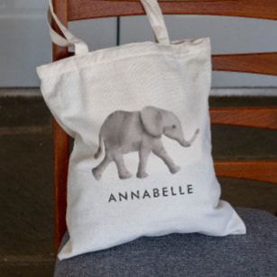 Baby Elephant Personalized Tote Bag for Child