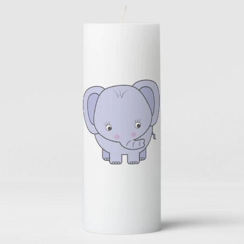 Baby Elephant  Pillar Candle