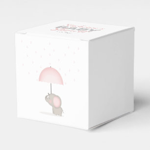 Baby Elephant Pink Baby Shower Favor Boxes