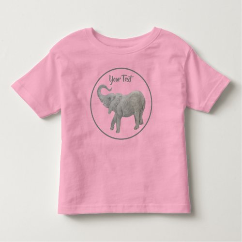 Baby Elephant Pink Toddler T_shirt