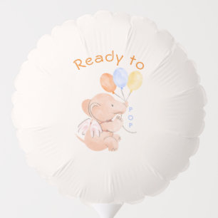 Baby Elephant Ready to pop Balloon