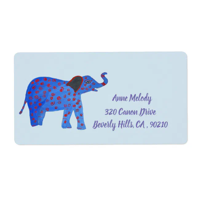 Elephant Return Address Labels - UK