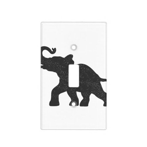 Baby Elephant running silhouette Light Switch Cover