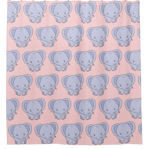 Baby Elephant  Shower Curtain