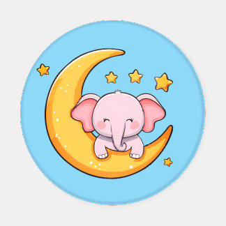 Baby elephant sleeping coaster set