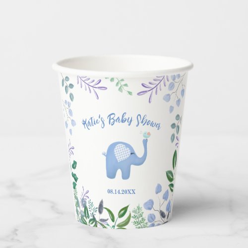 Baby Elephant Song Bird Baby Shower  Paper Cups