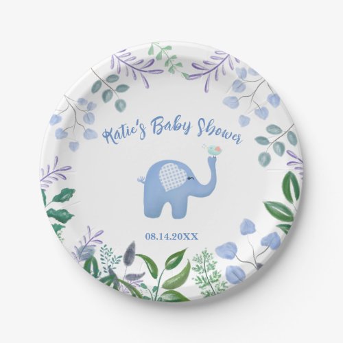  Baby Elephant Song Bird Baby Shower  Paper Plates