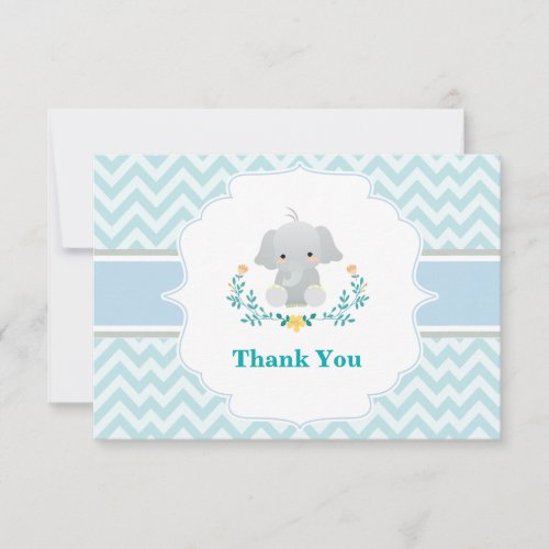 Baby Elephant Thank You Card