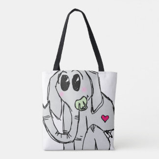 baby elephant tote bag