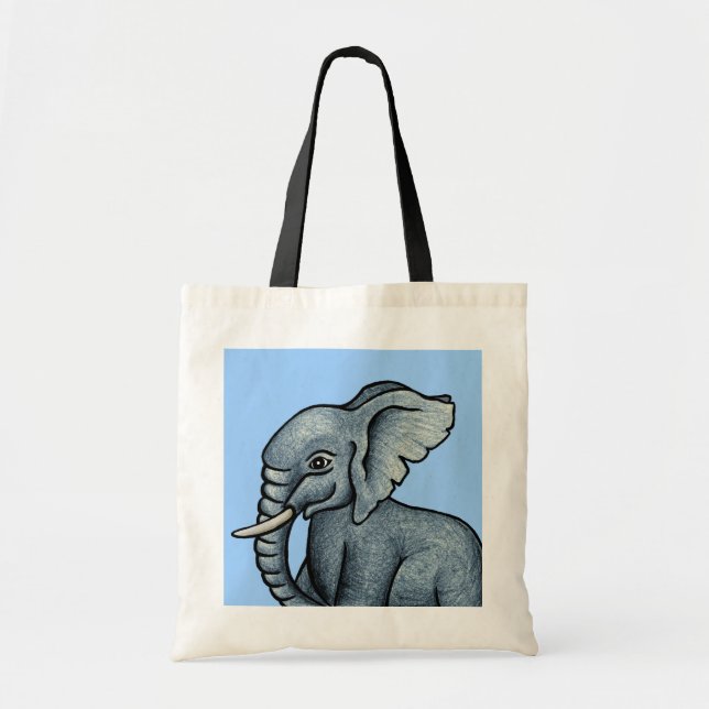 Baby Elephant Tote Bag (Front)