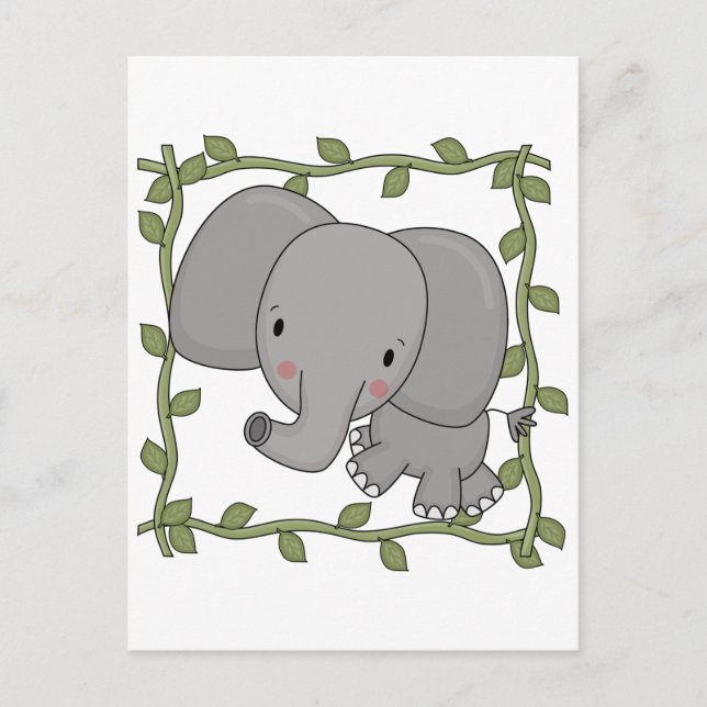 Baby Elephant Tshirts and Gifts Postcard (Front)