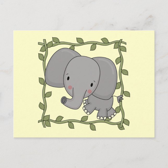 Baby Elephant Tshirts and Gifts Postcard (Front)