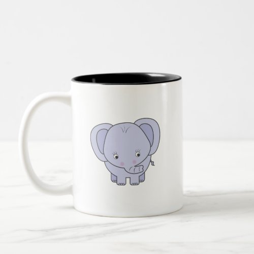 Baby Elephant  Two_Tone Coffee Mug