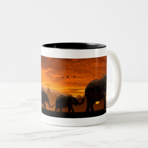 Baby Elephant Two_Tone Coffee Mug