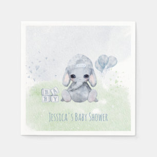 Baby Elephant Watercolor Animals Napkins