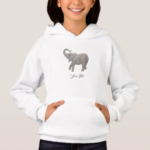 Baby Elephant White Hoodie