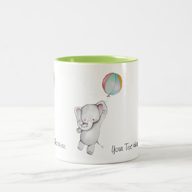 Baby Elephant with Balloon Mug (Center)
