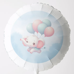 baby elephant with balloons