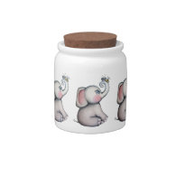 Baby Elephant with Bee Candy Jar