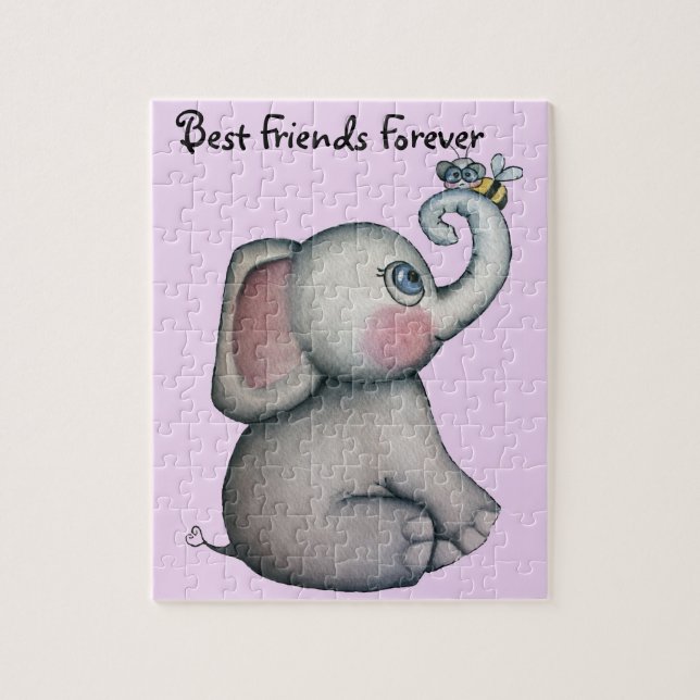 Baby Elephant with Bee Puzzle (Vertical)