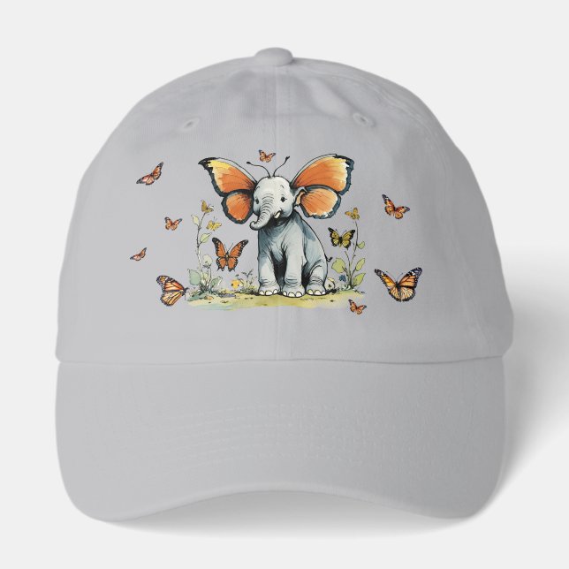 Baby Elephant with Butterfly Wing Ears Hat (Front)