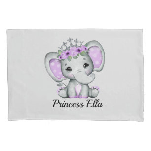 Baby Elephant with Flowers   Baby  Pillow Case