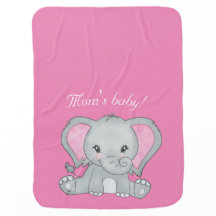 Baby elephant with pink ears