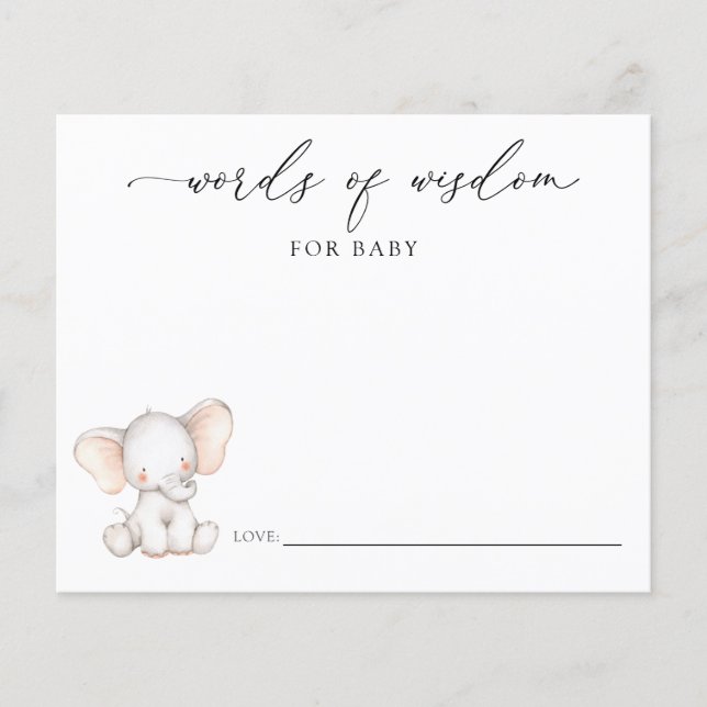 Baby Elephant Words of Wisdom (Front)