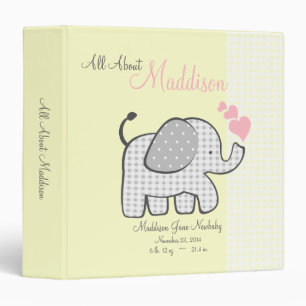 Baby Elephant Yellow All About Baby Binder