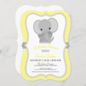 Baby Elephant (yellow) Baby Shower Invitation (Front/Back)